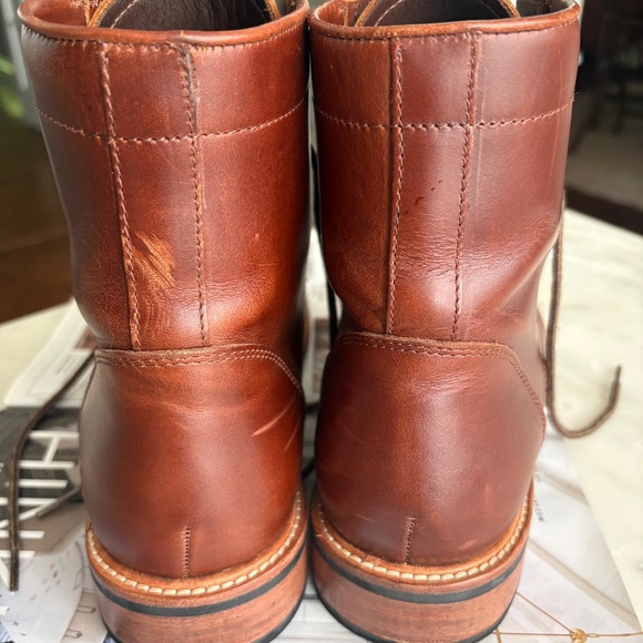 Nisolo Amalia Leather Combat Boots Brandy Size 10 - Picture 6 of 7